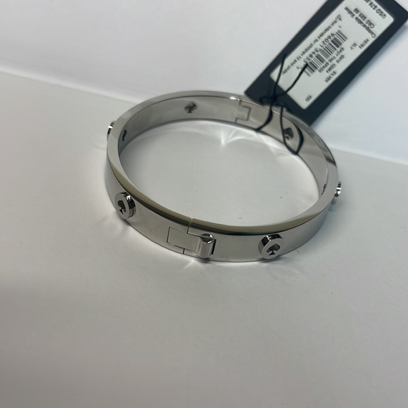 Kate Spade Spot the Spade Silver Tone Bangle - Picture 5 of 9